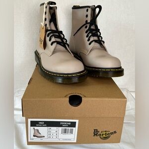 Dr. Martens 1460 Boot, Vintage Taupe Smooth, Women’s US 9, Men’s US 8.  NWT.
